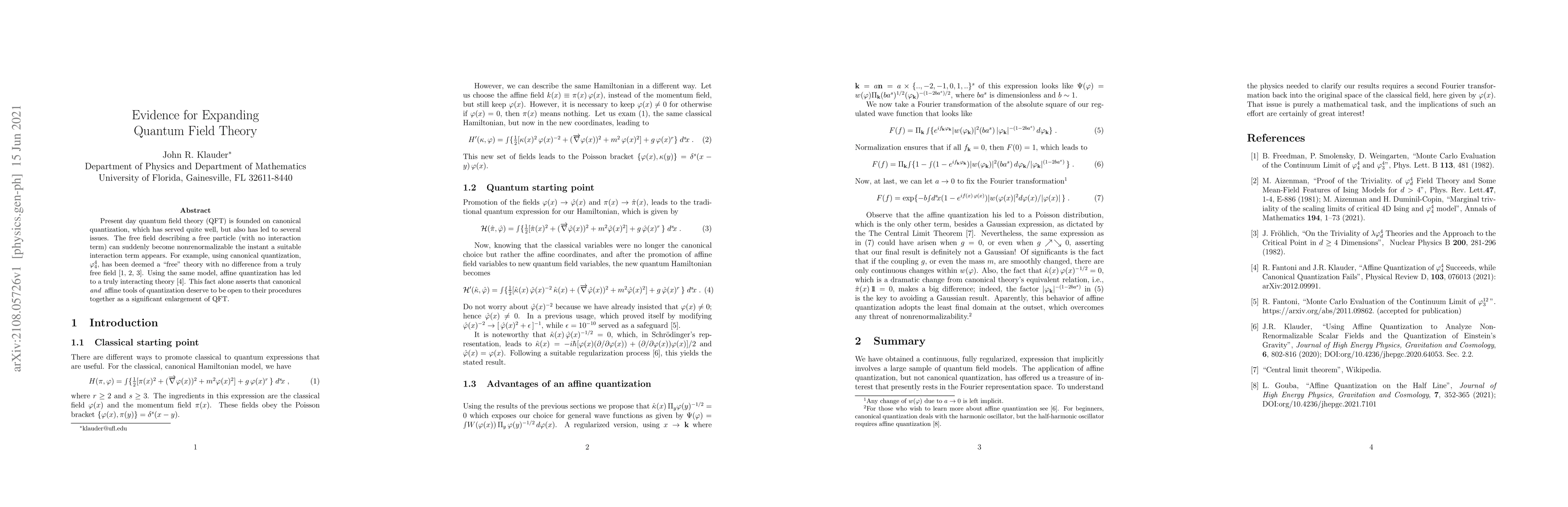 Thumbnail for Evidence for Expanding Quantum Field Theory