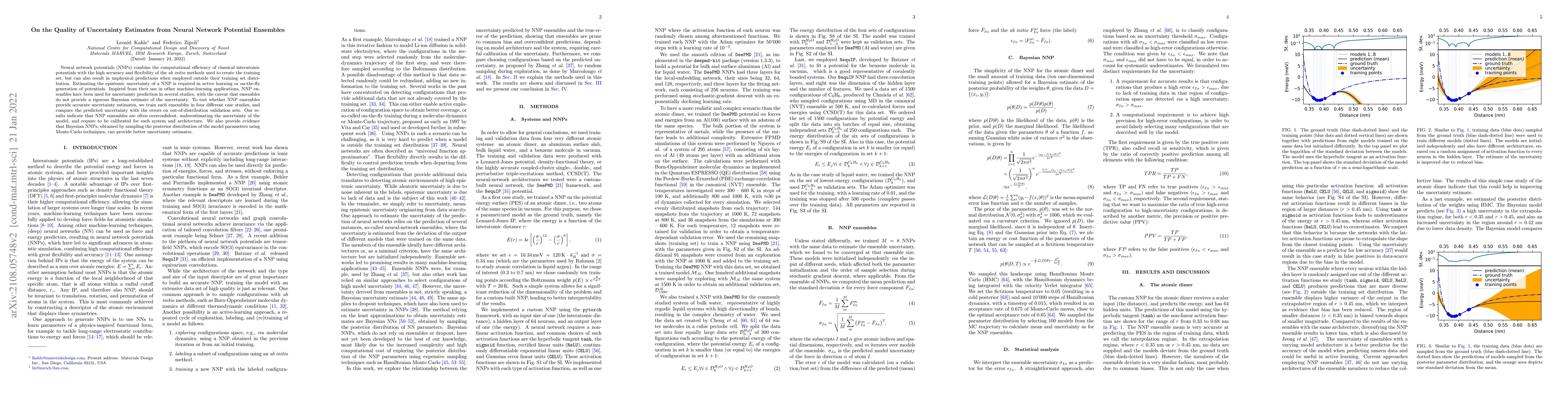 Thumbnail for On the Quality of Uncertainty Estimates from Neural Network Potential
  Ensembles