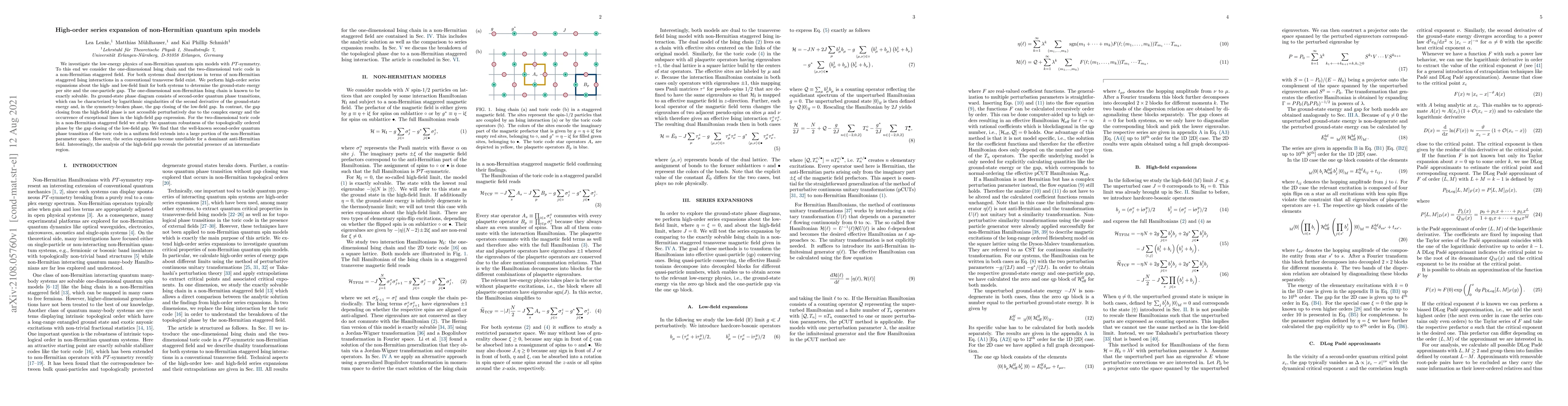 Thumbnail for High-order series expansion of non-Hermitian quantum spin models