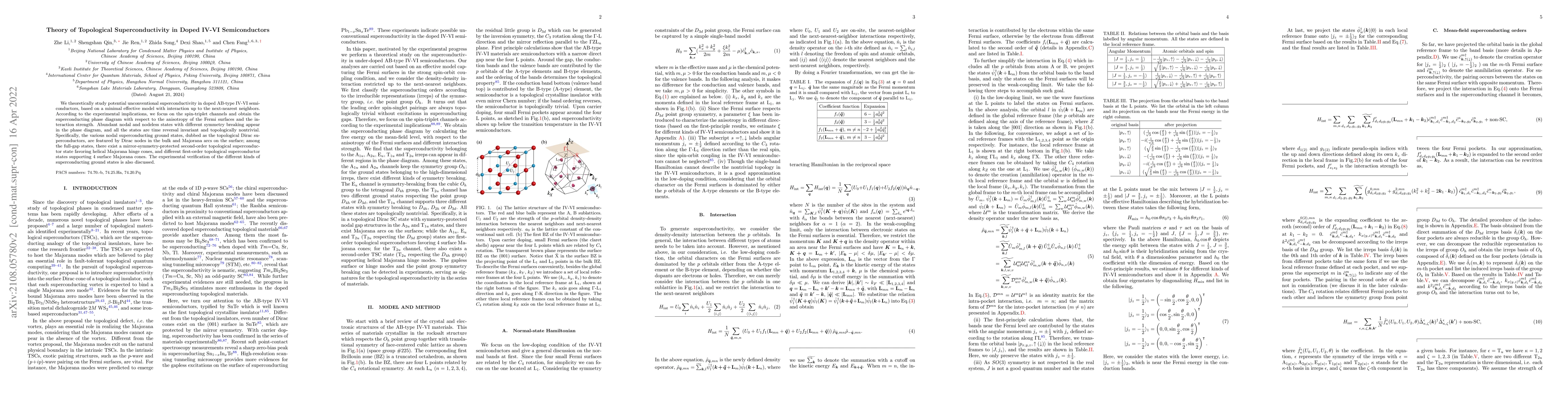Thumbnail for Theory of Topological Superconductivity in Doped IV-VI Semiconductors