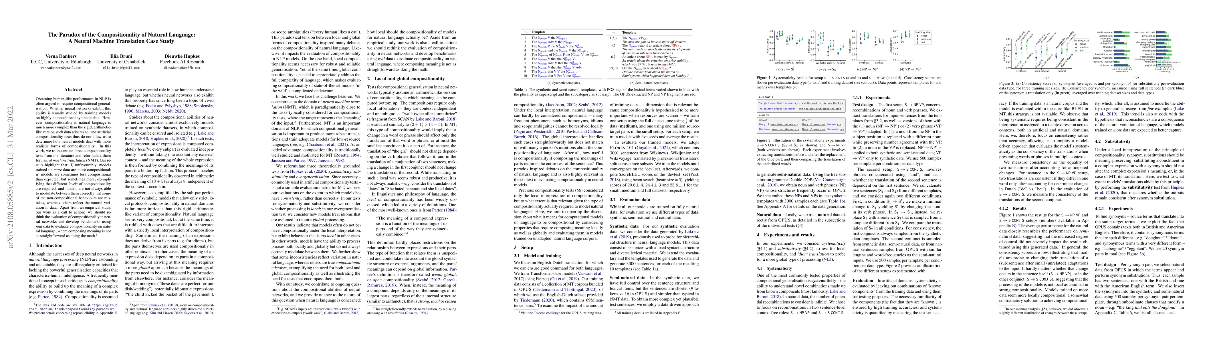 Thumbnail for The paradox of the compositionality of natural language: a neural
  machine translation case study