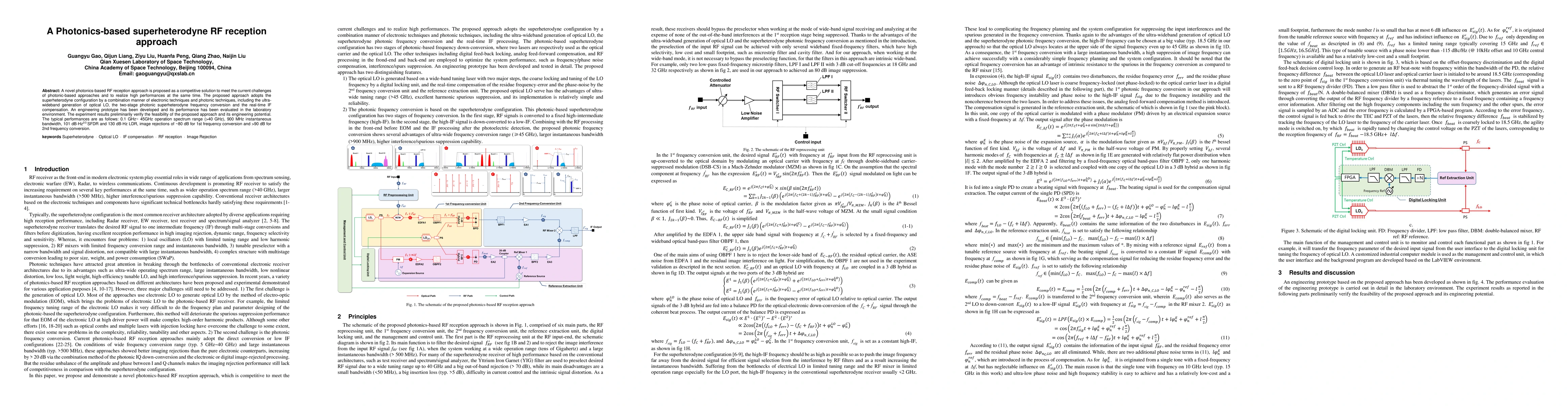 Thumbnail for A Photonics-based superheterodyne RF reception approach