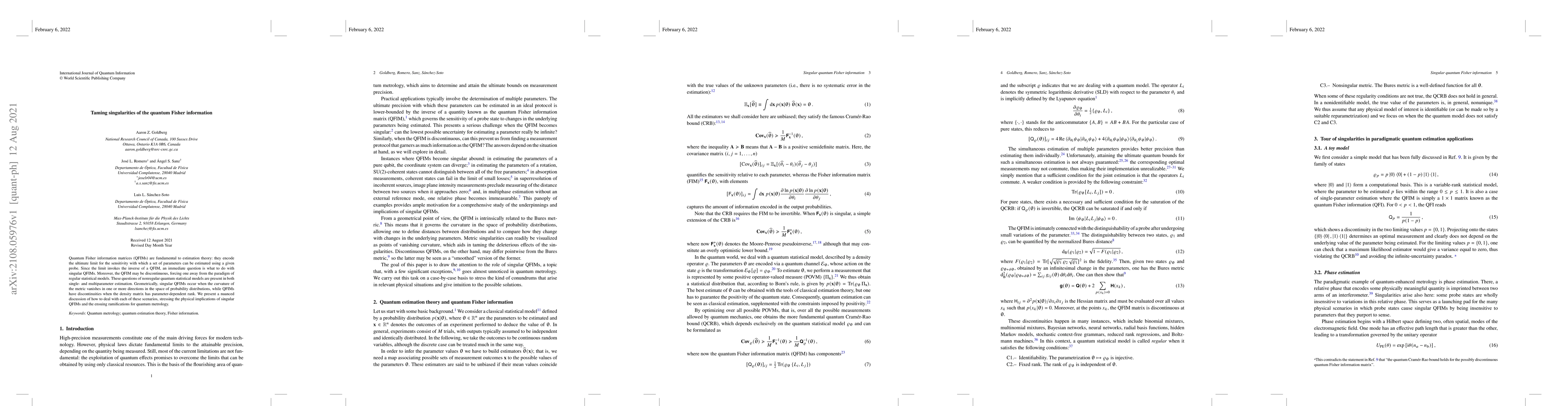 Thumbnail for Taming singularities of the quantum Fisher information