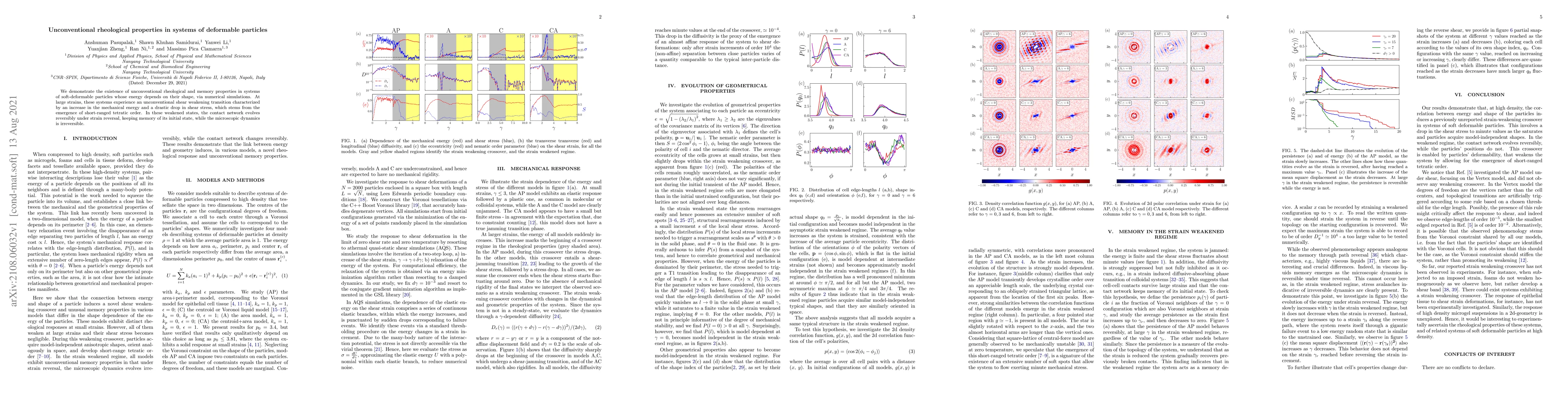 Thumbnail for Unconventional rheological properties in systems of deformable particles
