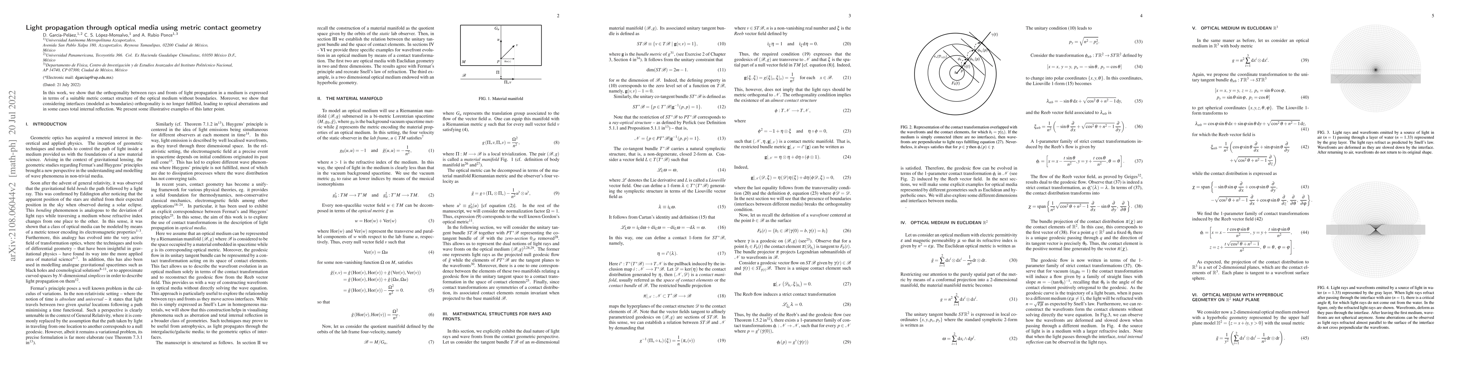 Thumbnail for Light propagation through optical media using metric contact geometry