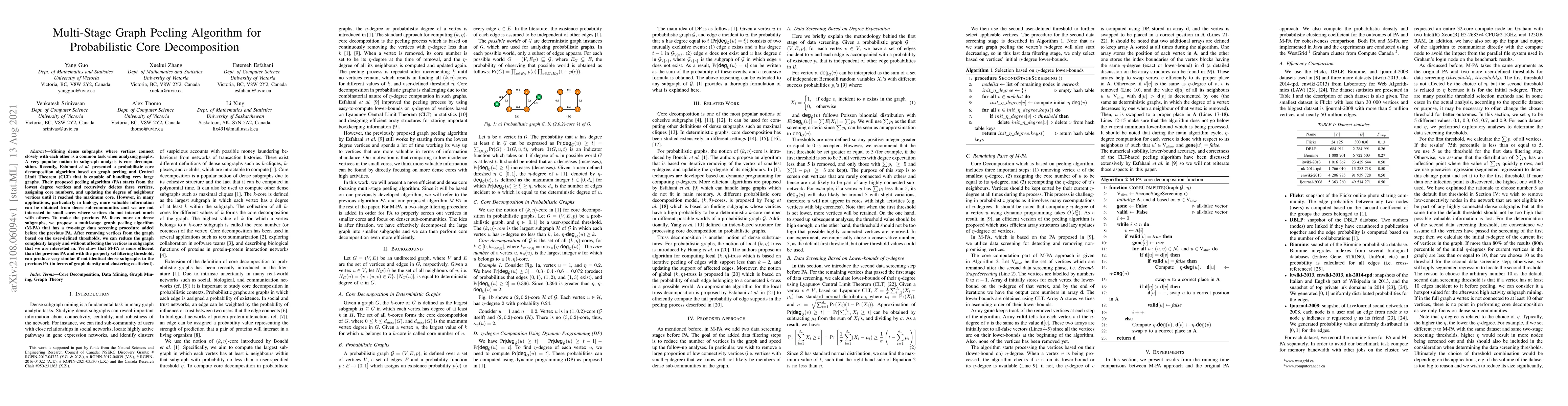 Thumbnail for Multi-Stage Graph Peeling Algorithm for Probabilistic Core Decomposition