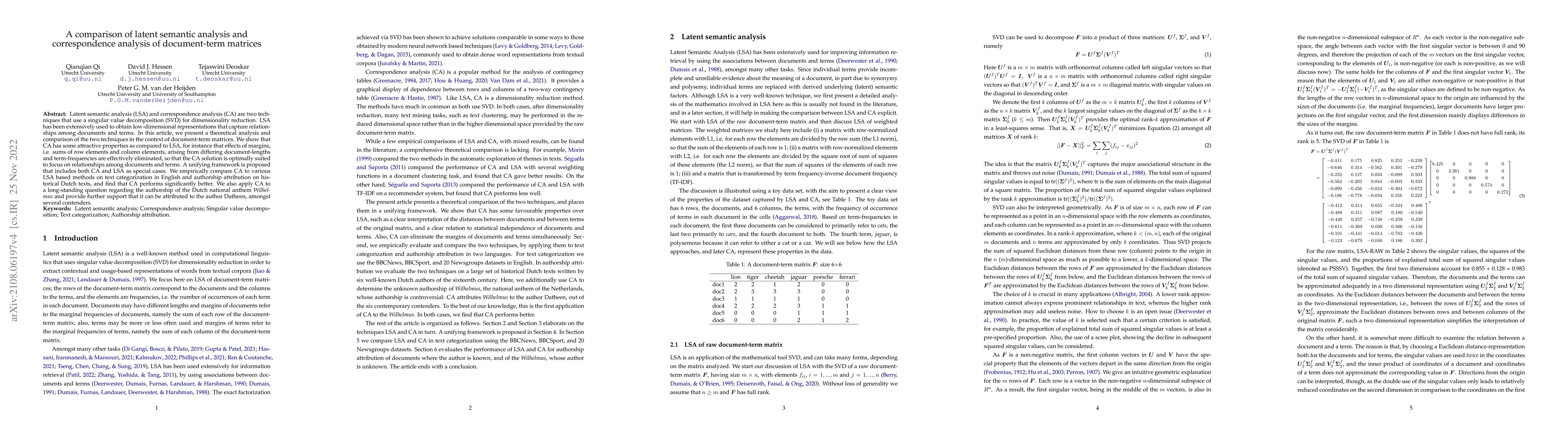 Thumbnail for A comparison of latent semantic analysis and correspondence analysis of
  document-term matrices