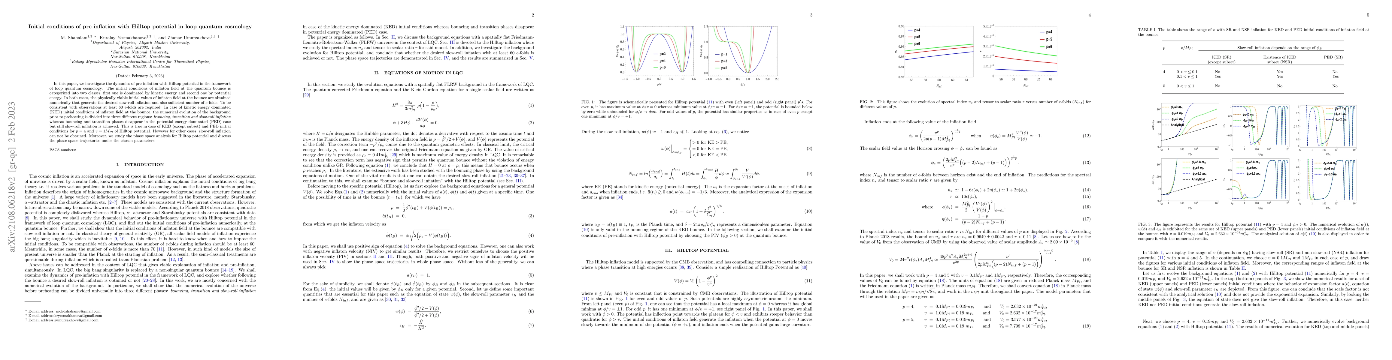 Thumbnail for Initial conditions of pre-inflation with Hilltop potential in loop
  quantum cosmology