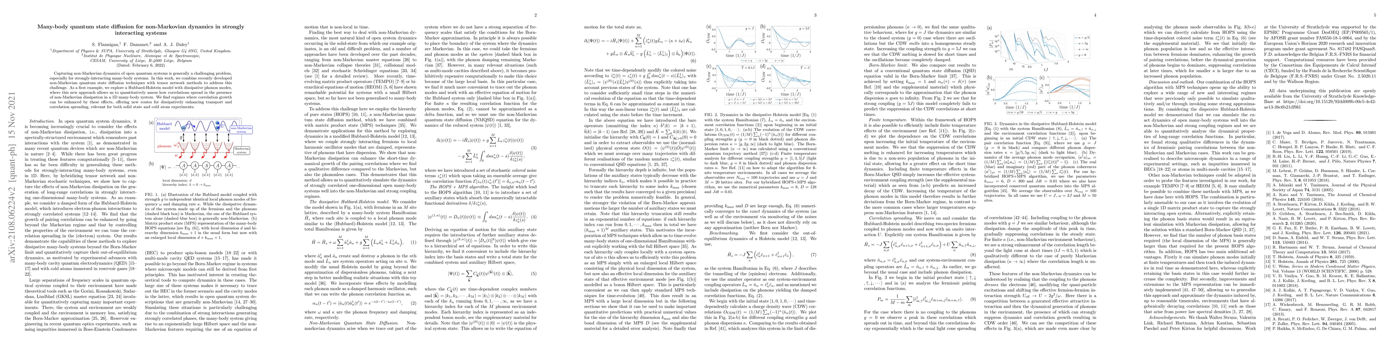 Thumbnail for Many-body quantum state diffusion for non-Markovian dynamics in strongly
  interacting systems