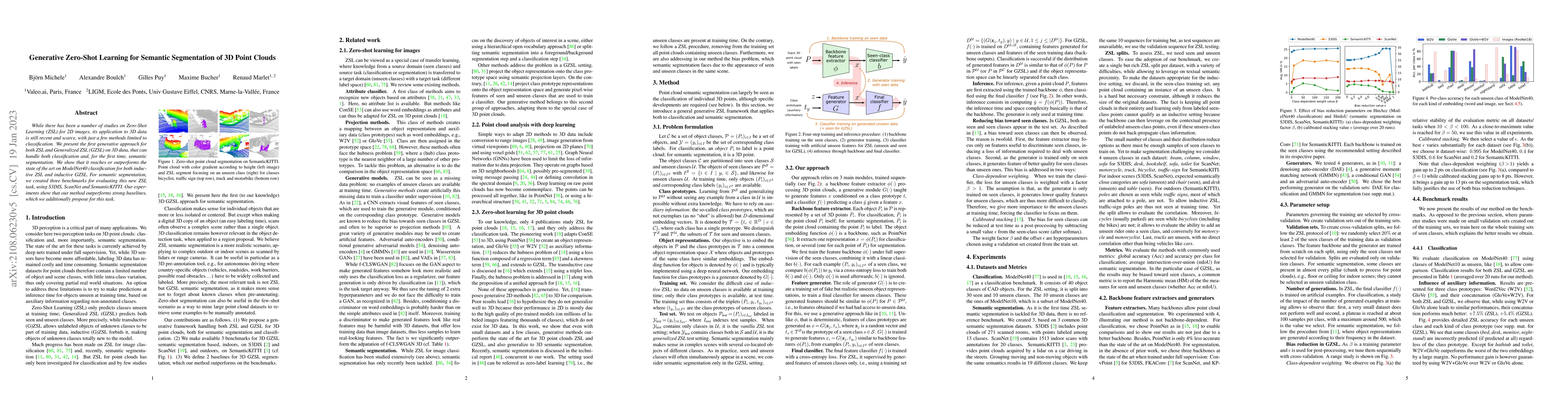 Thumbnail for Generative Zero-Shot Learning for Semantic Segmentation of 3D Point
  Clouds