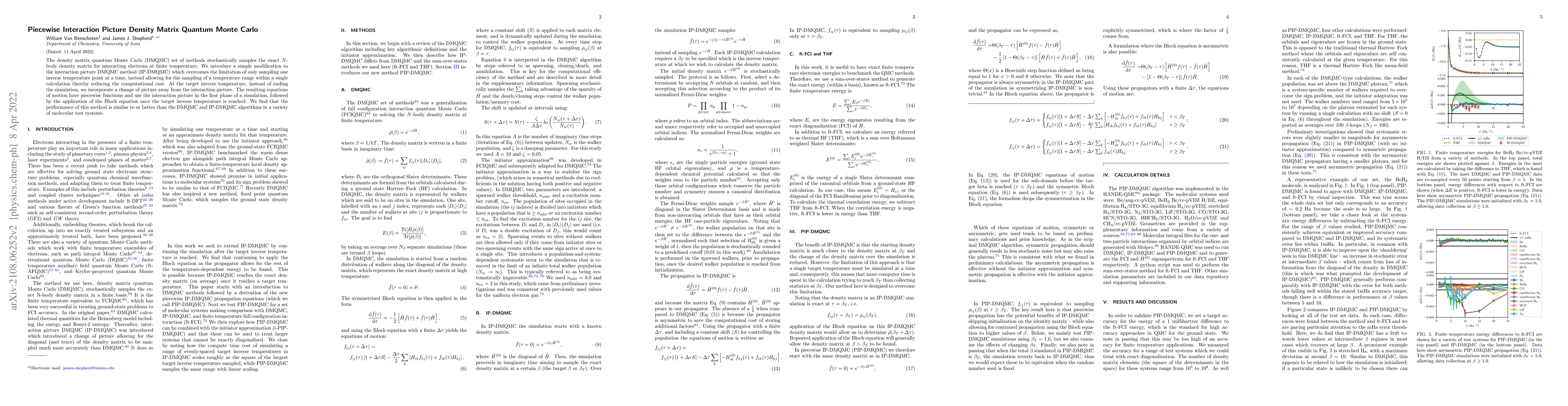 Thumbnail for Piecewise Interaction Picture Density Matrix Quantum Monte Carlo