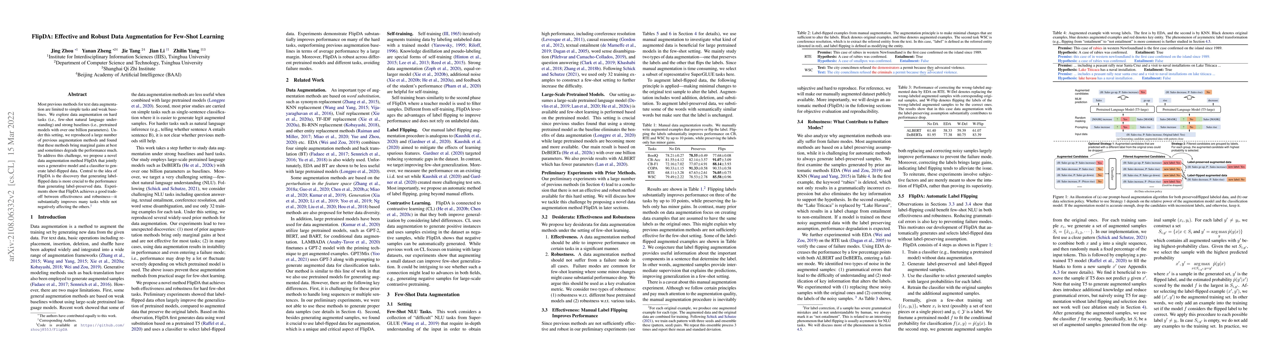 Thumbnail for FlipDA: Effective and Robust Data Augmentation for Few-Shot Learning