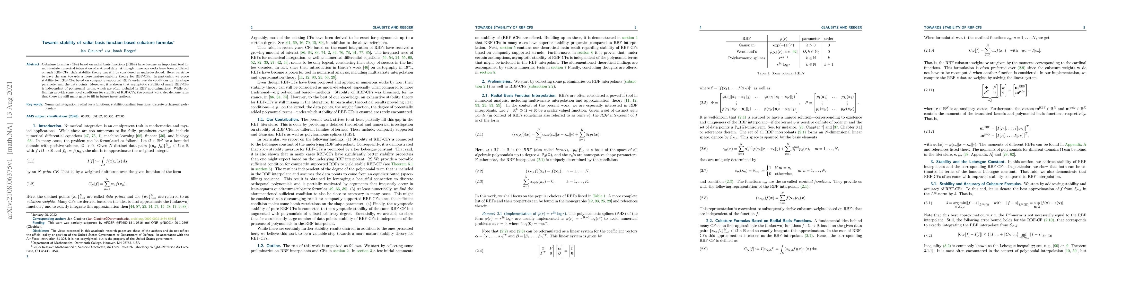 Thumbnail for Towards stability of radial basis function based cubature formulas
