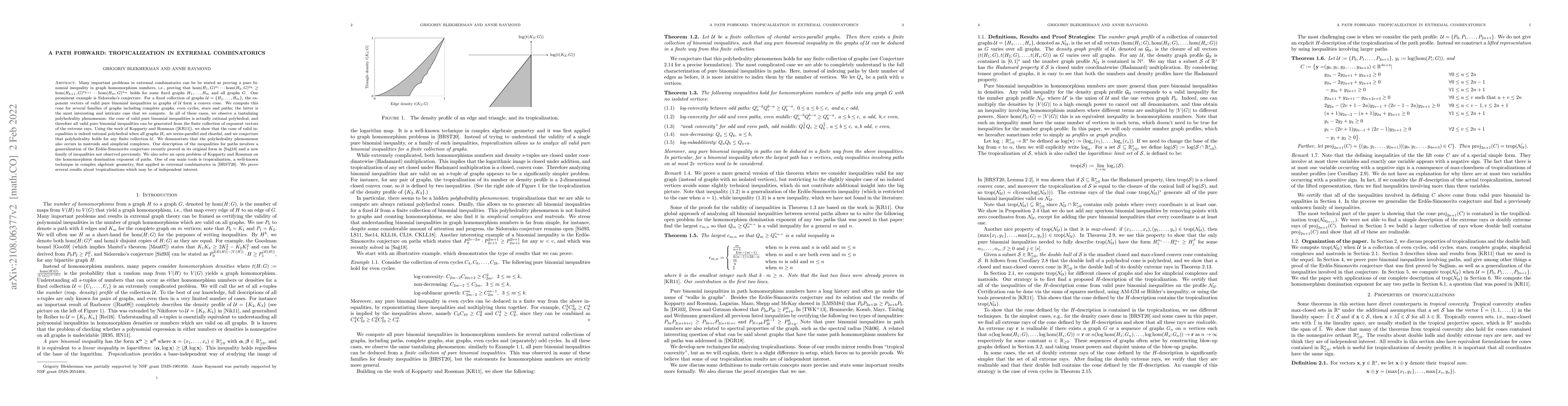 Thumbnail for A Path Forward: Tropicalization in Extremal Combinatorics