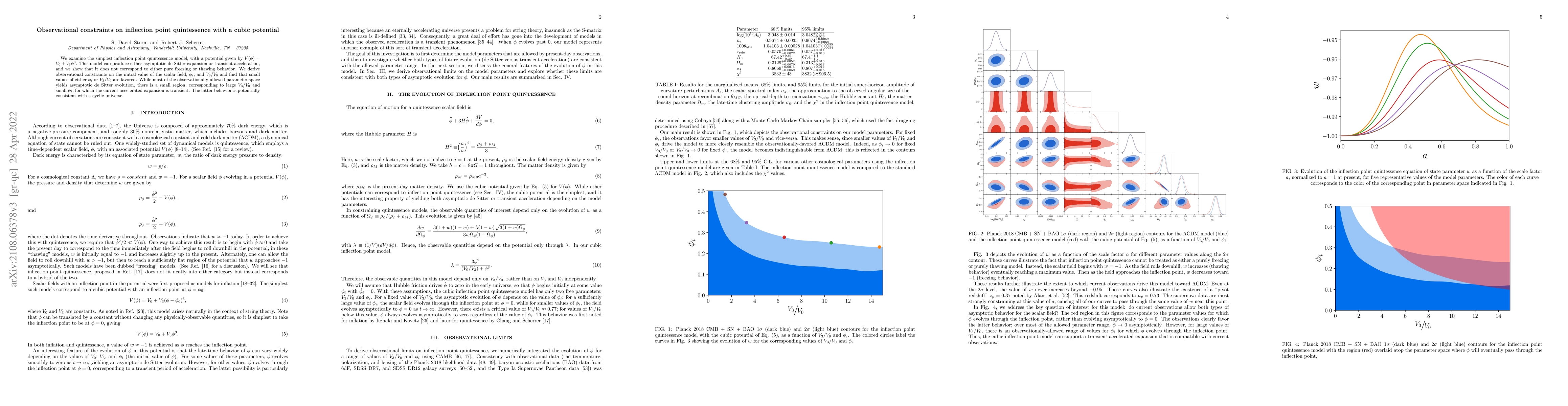 Thumbnail for Observational constraints on inflection point quintessence with a cubic
  potential