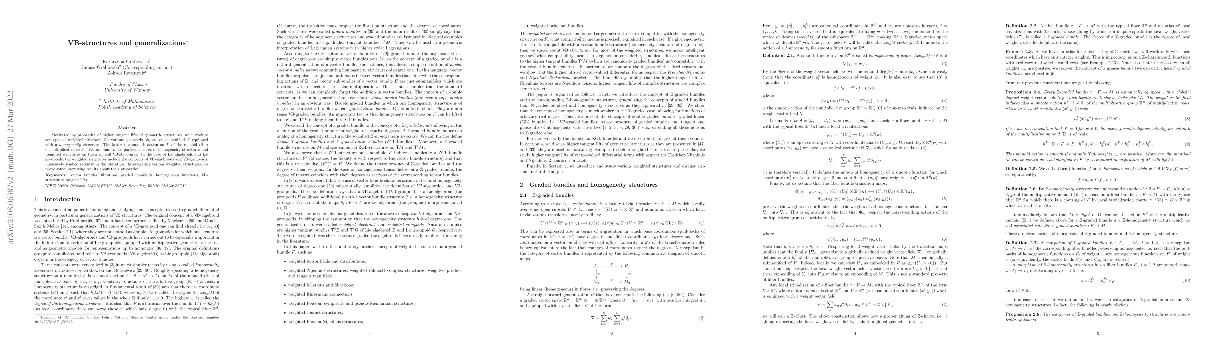 Thumbnail for VB-structures and generalizations