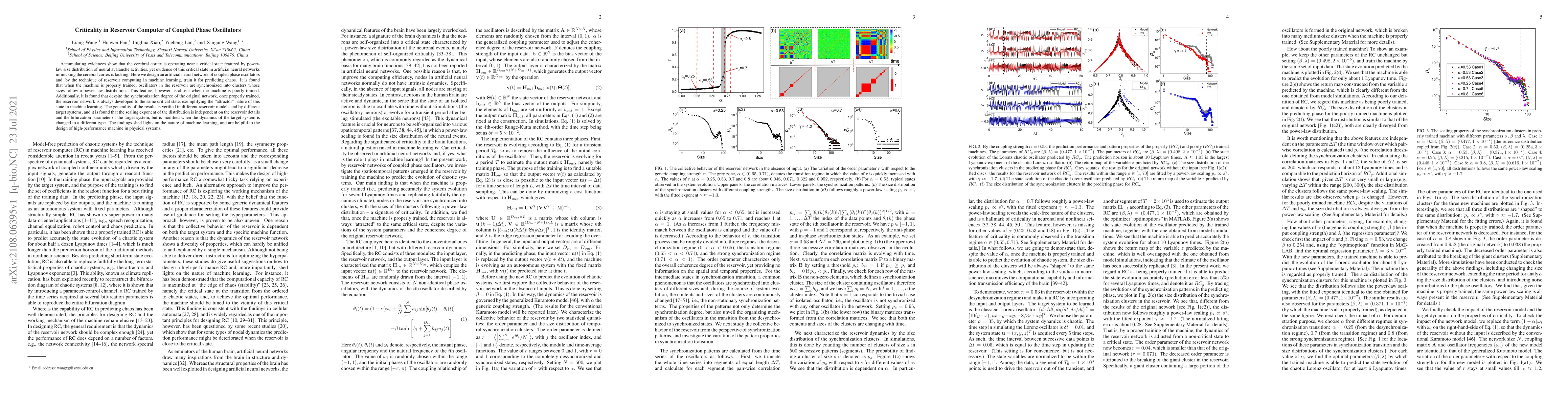 Thumbnail for Criticality in Reservoir Computer of Coupled Phase Oscillators