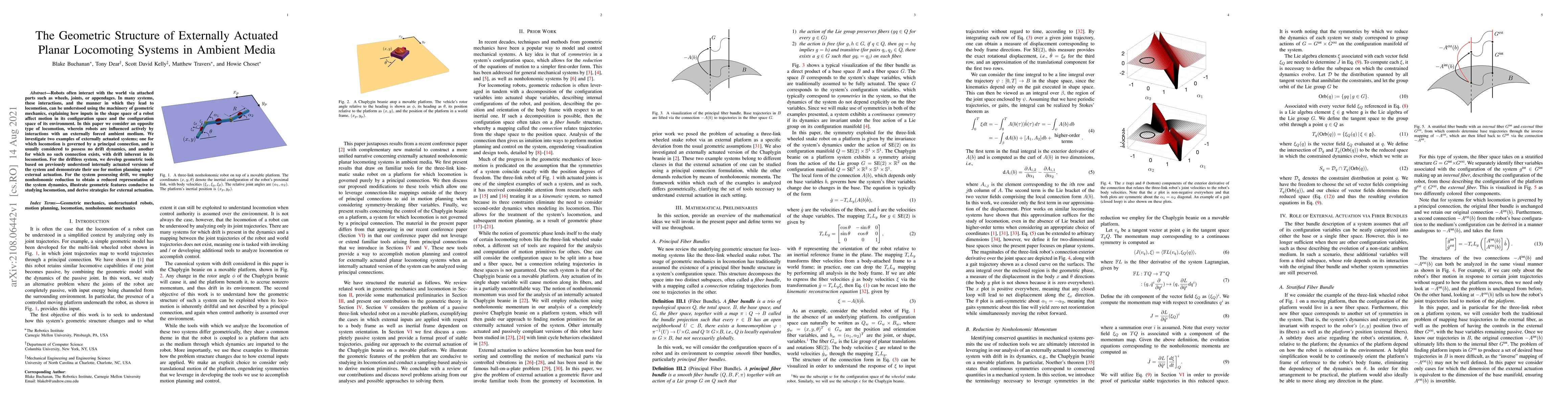 Thumbnail for The Geometric Structure of Externally Actuated Planar Locomoting Systems
  in Ambient Media