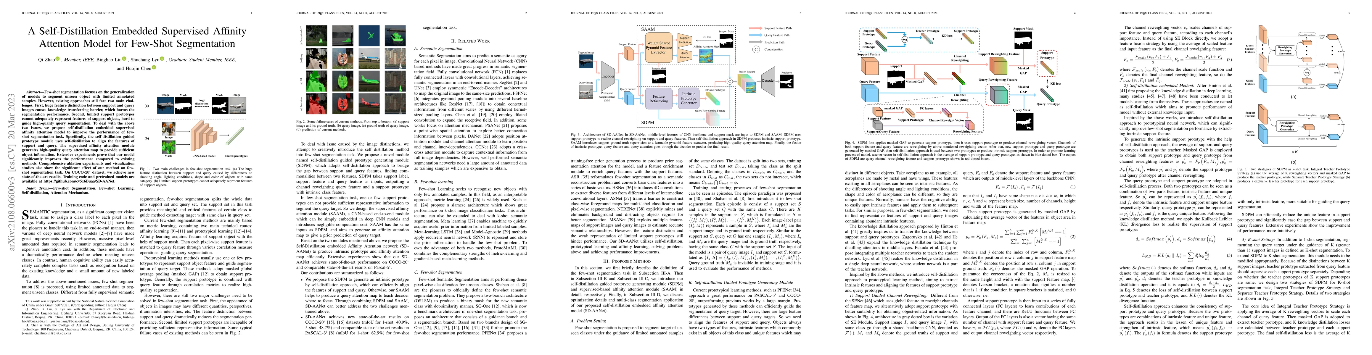 Thumbnail for A Self-Distillation Embedded Supervised Affinity Attention Model for
  Few-Shot Segmentation