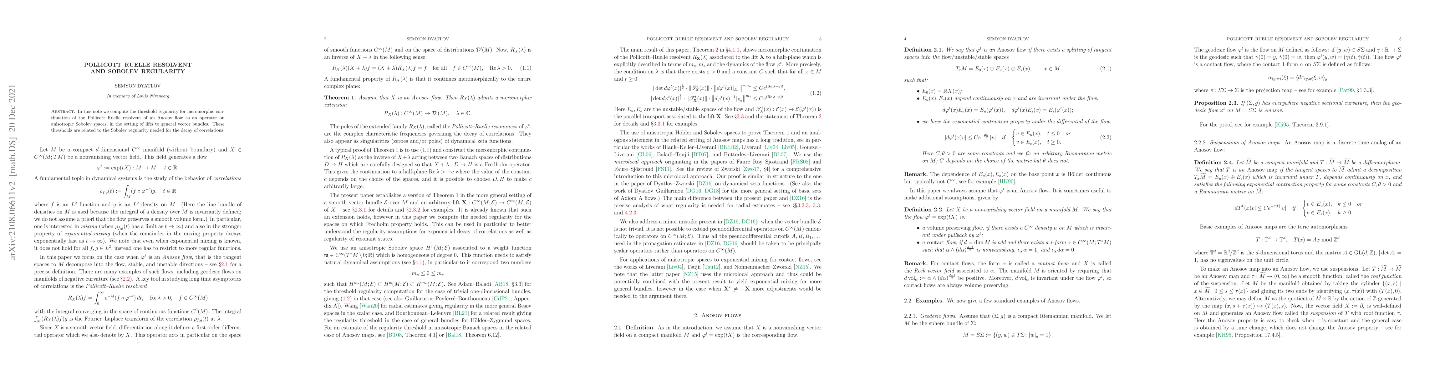 Thumbnail for Pollicott-Ruelle resolvent and Sobolev regularity
