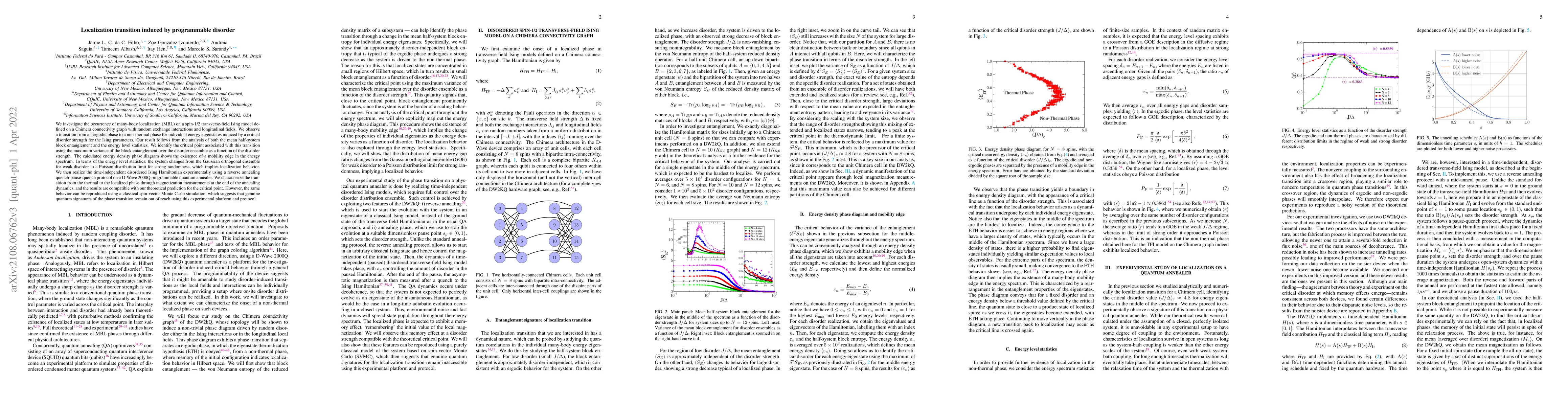 Thumbnail for Localization transition induced by programmable disorder