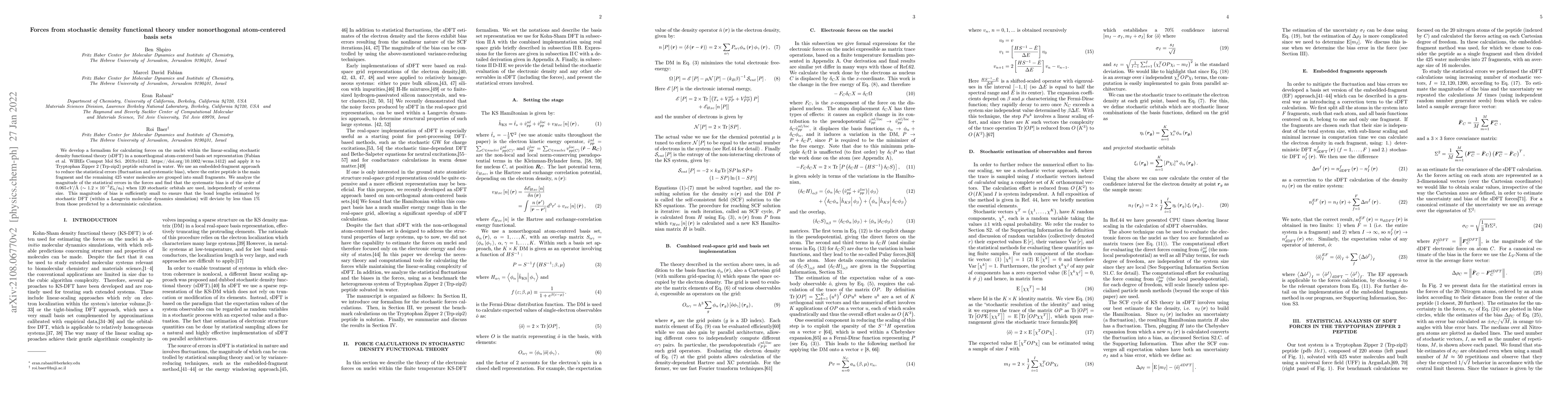 Thumbnail for Forces from stochastic density functional theory under nonorthogonal
  atom-centered basis sets