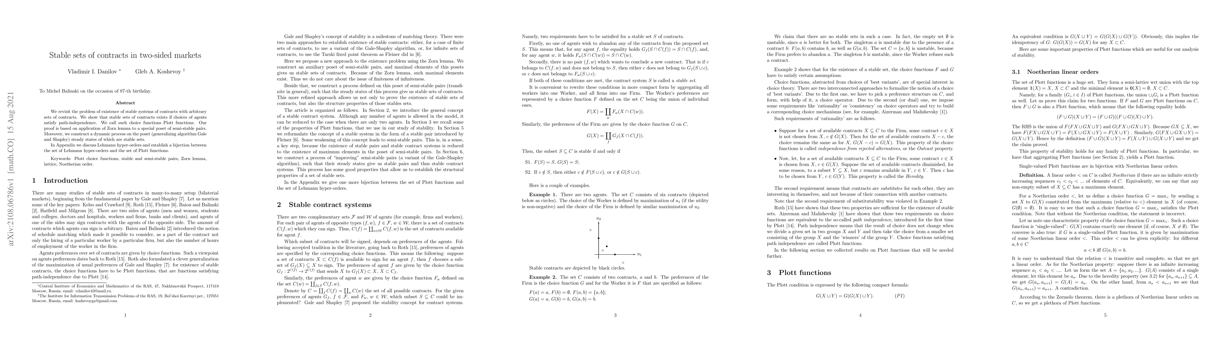 Thumbnail for Stable sets of contracts in two-sided markets