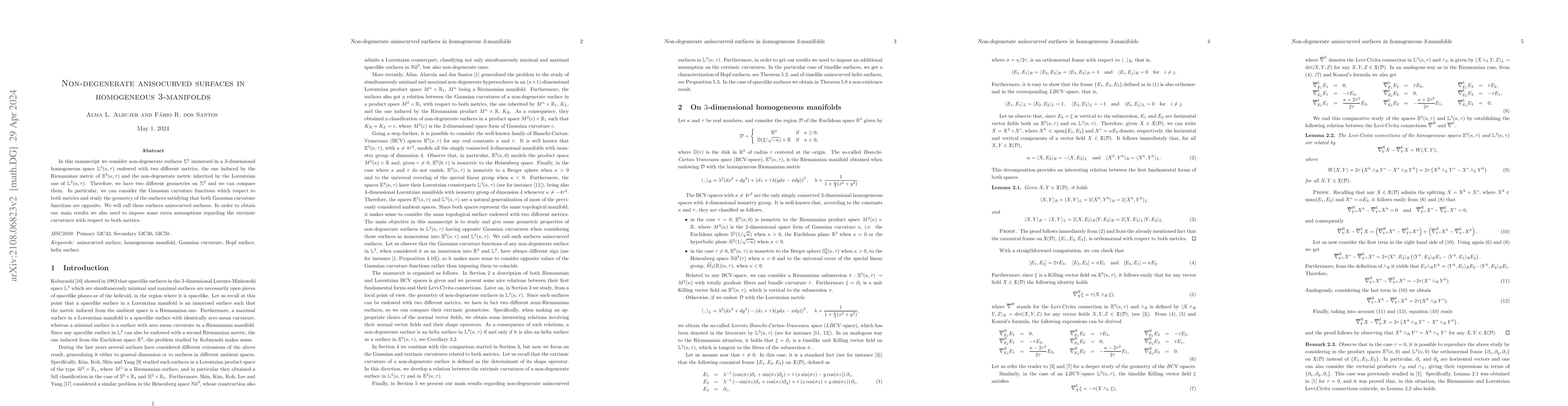 Thumbnail for Non-degenerate anisocurved surfaces in homogeneous 3-manifolds