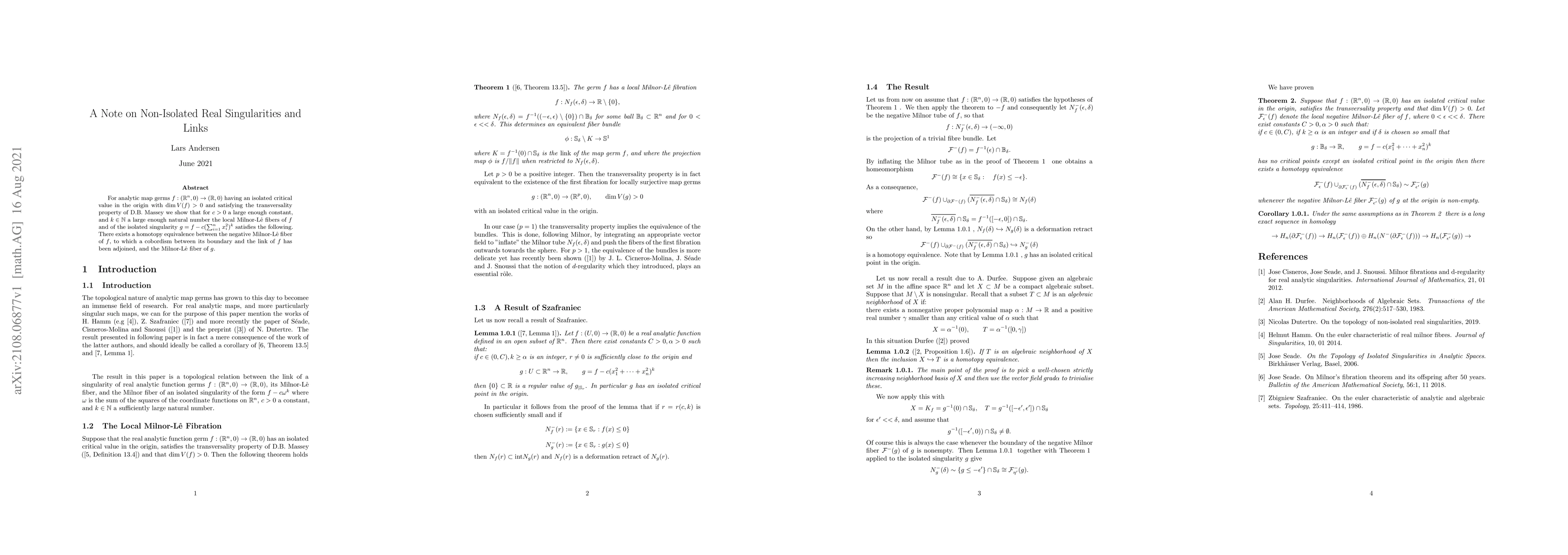 Thumbnail for A Note On Non-Isolated Real Singularities and Links