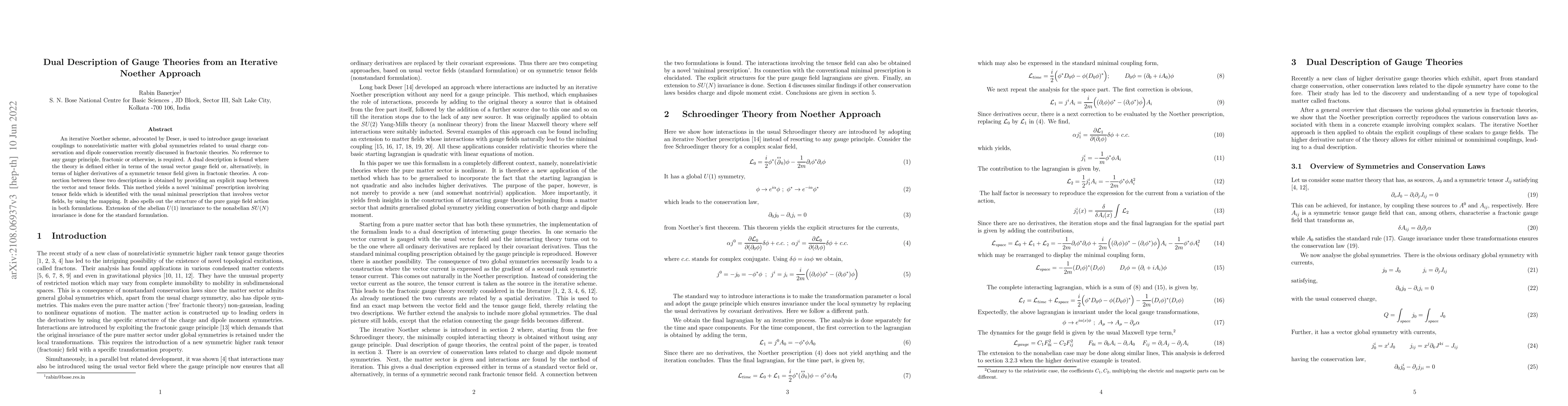 Thumbnail for Dual Description of Gauge Theories from an Iterative Noether Approach