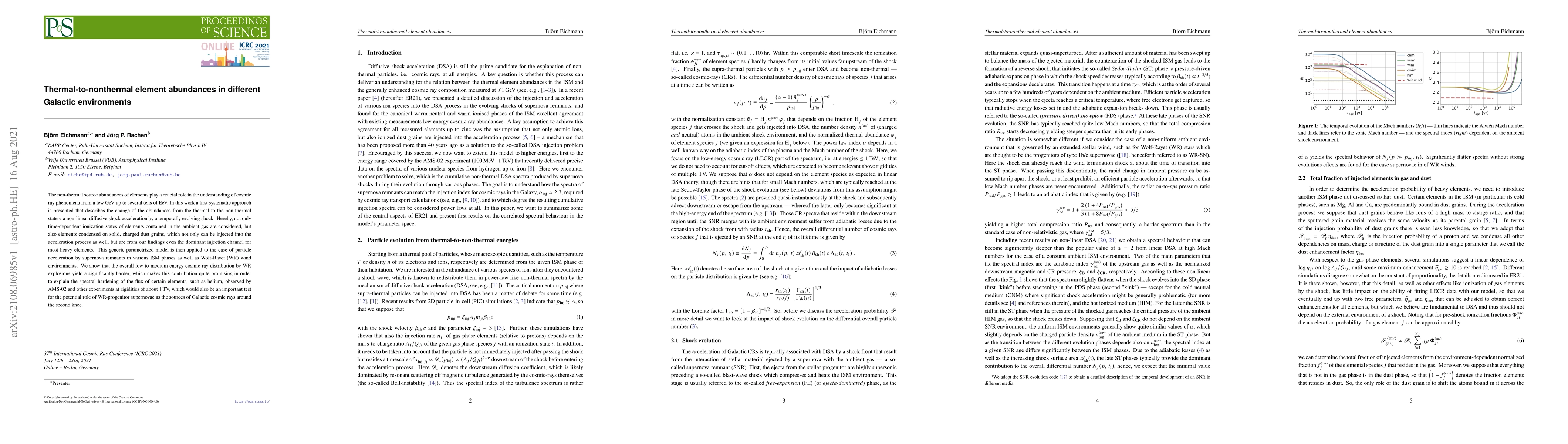 Thumbnail for Thermal-to-nonthermal element abundances in different Galactic
  environments