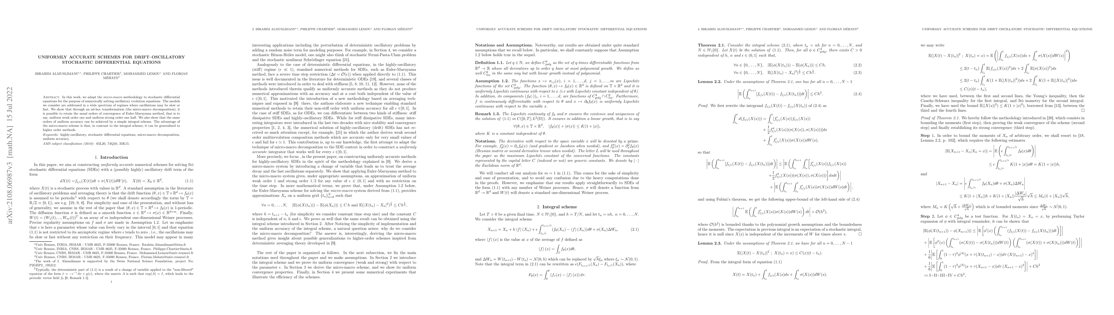 Thumbnail for Uniformly accurate schemes for drift--oscillatory stochastic
  differential equations