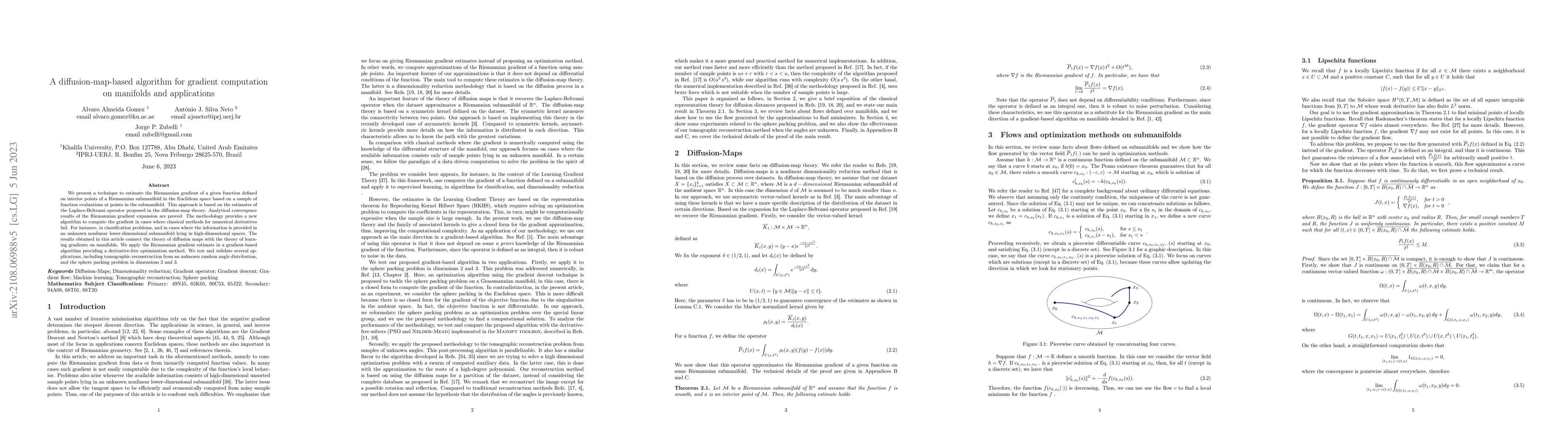 Thumbnail for A diffusion-map-based algorithm for gradient computation on manifolds
  and applications