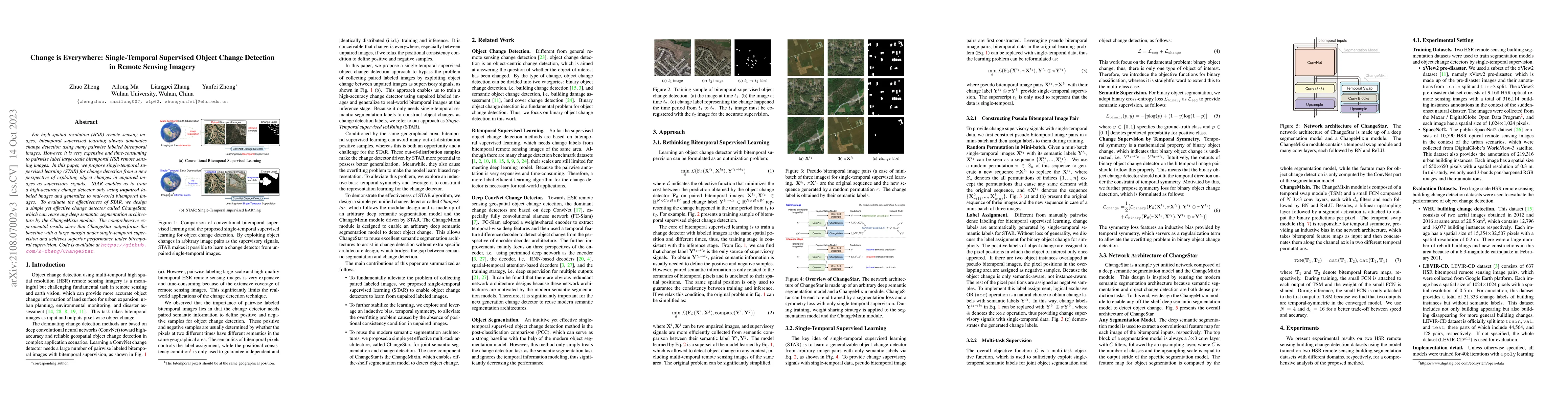 Thumbnail for Change is Everywhere: Single-Temporal Supervised Object Change Detection
  in Remote Sensing Imagery