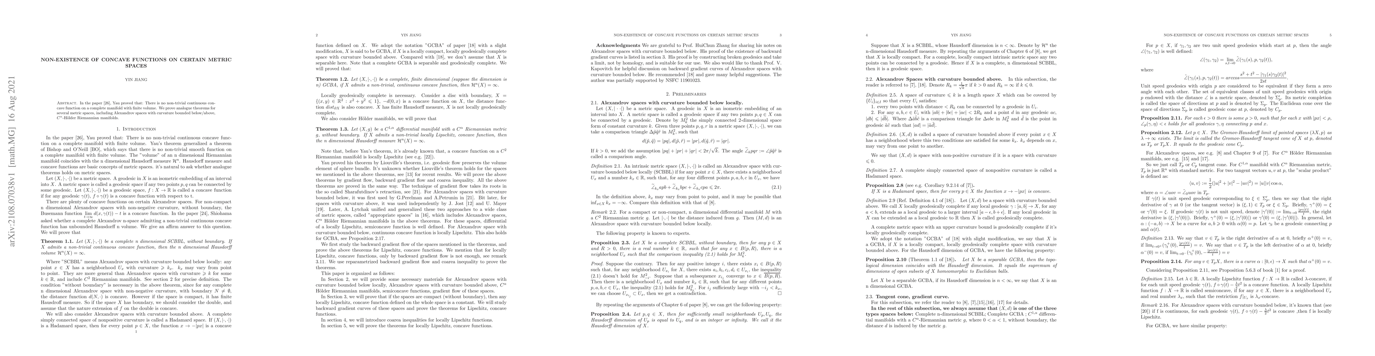 Thumbnail for Non-existence of concave functions on certain metric spaces