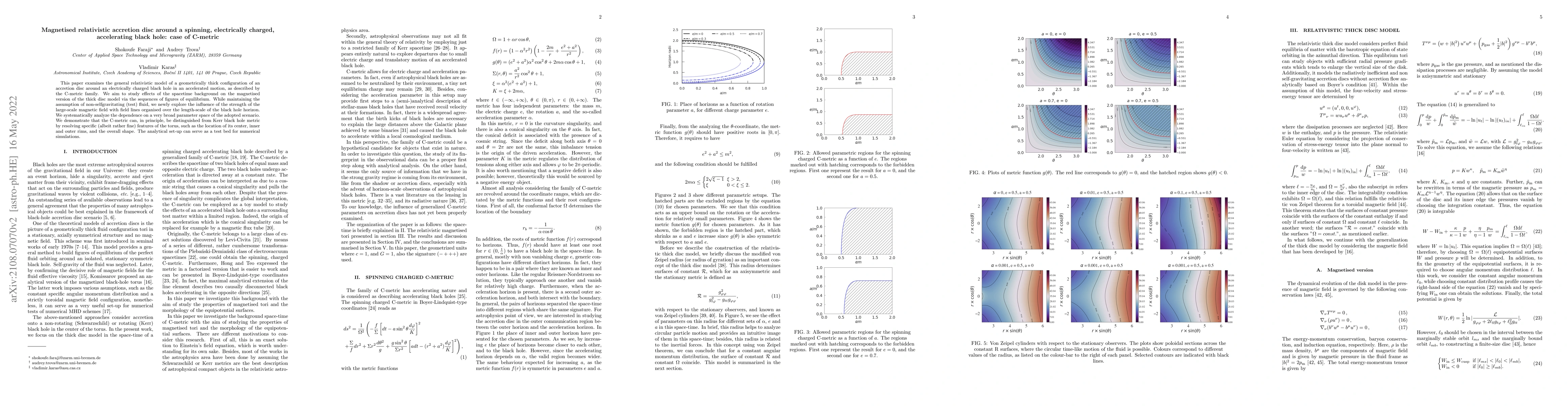 Thumbnail for Magnetised relativistic accretion disc around a spinning, electrically
  charged, accelerating black hole: case of C-metric