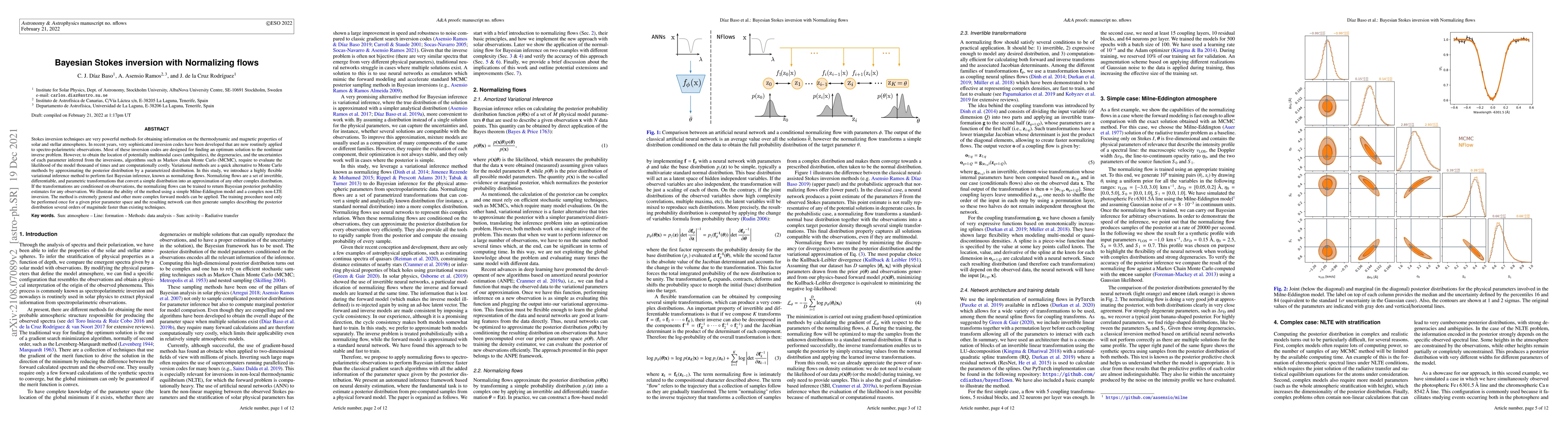 Thumbnail for Bayesian Stokes inversion with Normalizing flows