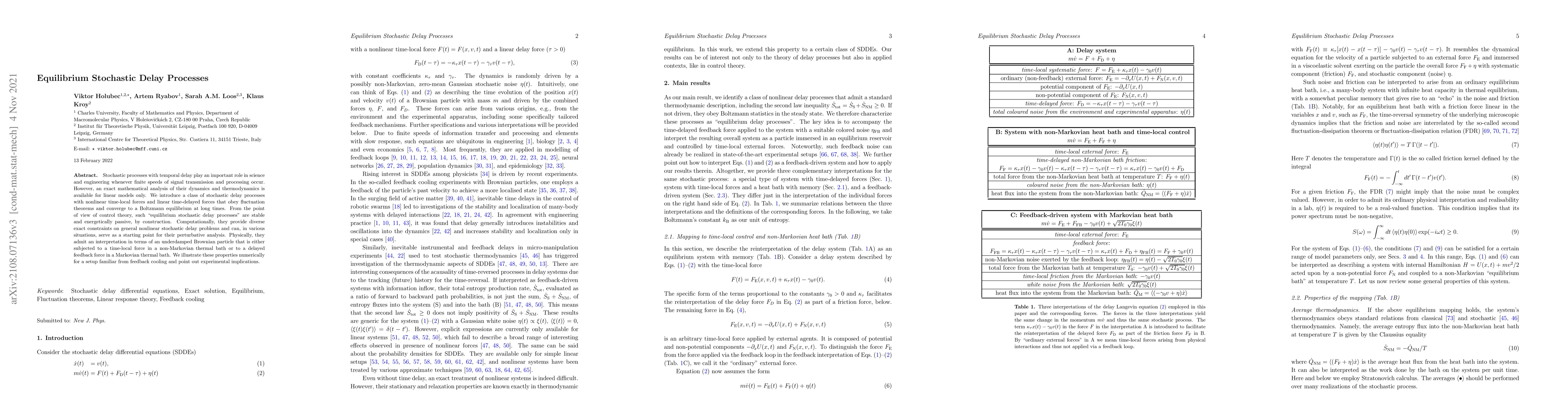 Thumbnail for Equilibrium Stochastic Delay Processes
