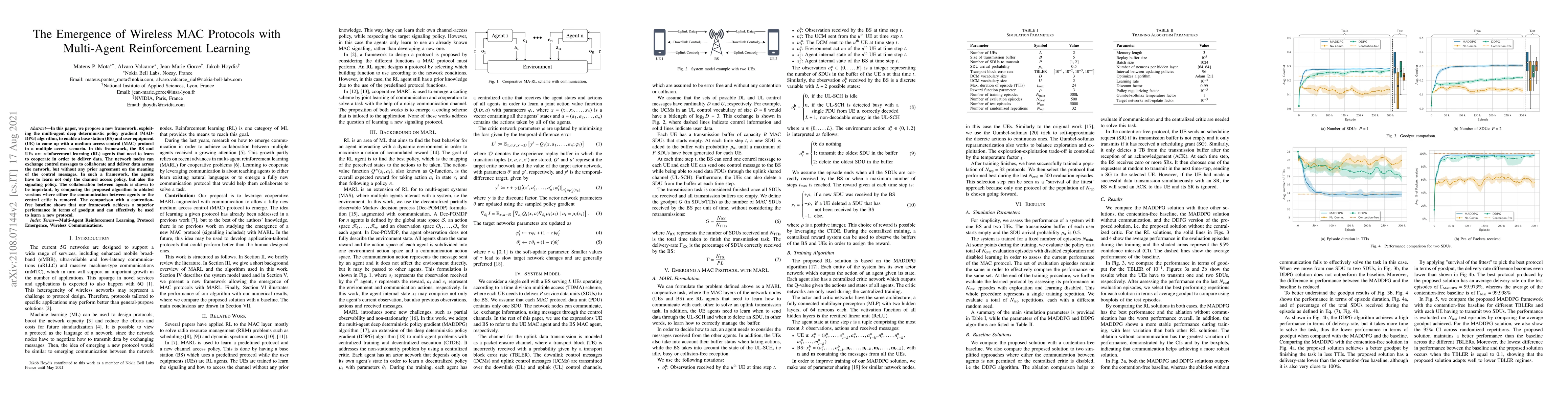 Thumbnail for The Emergence of Wireless MAC Protocols with Multi-Agent Reinforcement
  Learning