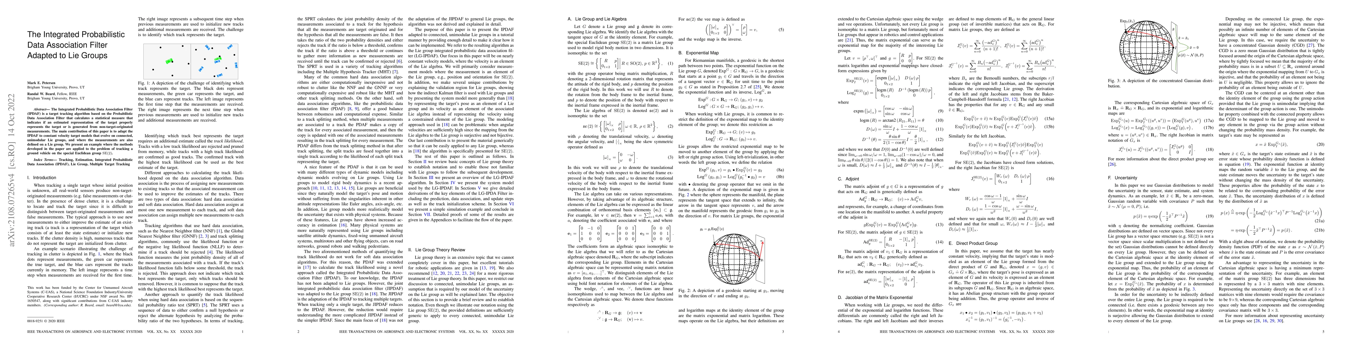 Thumbnail for The Integrated Probabilistic Data Association Filter Adapted to Lie
  Groups