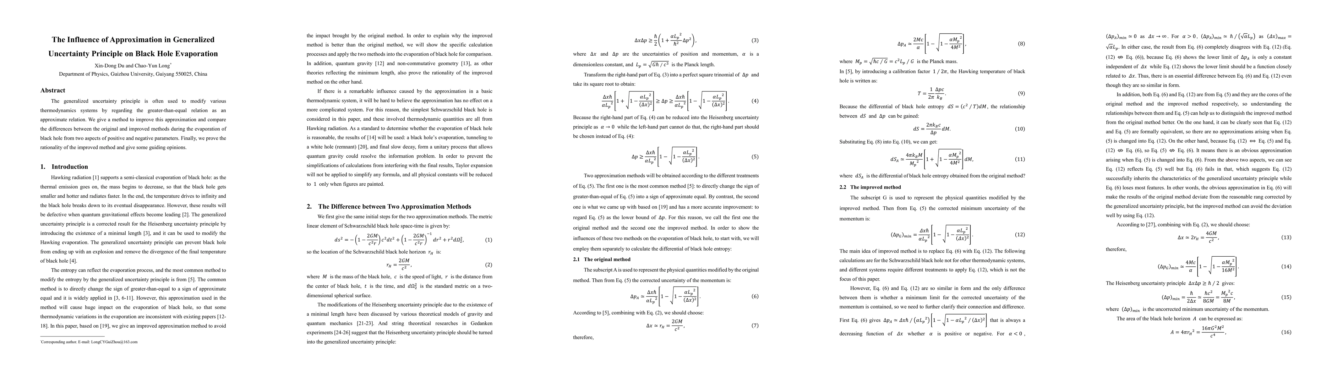 Thumbnail for The Influence of Approximation in Generalized Uncertainty Principle on
  Black Hole Evaporation