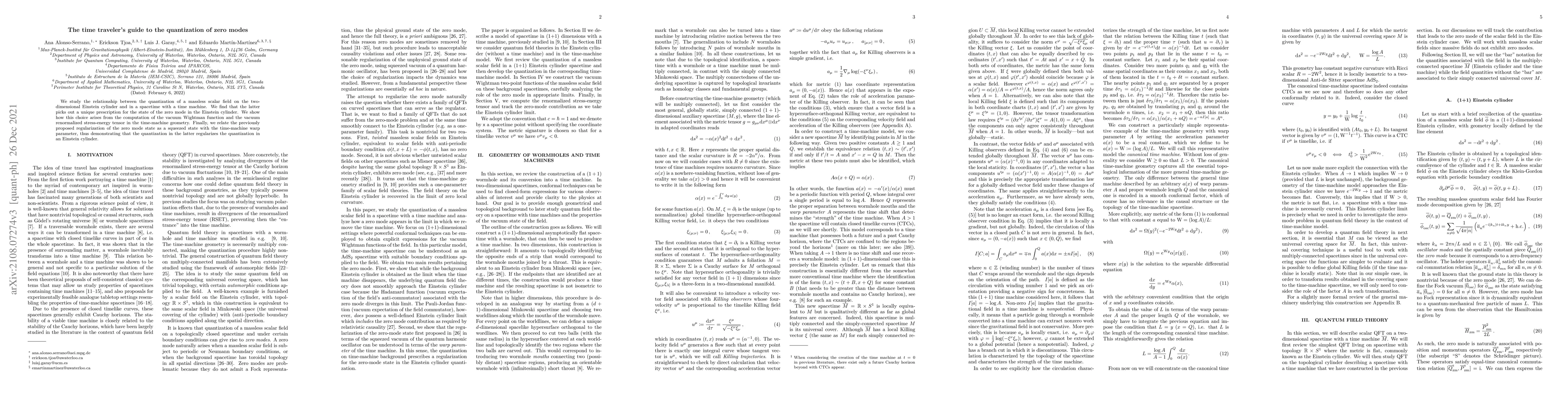 Thumbnail for The time traveler's guide to the quantization of zero modes