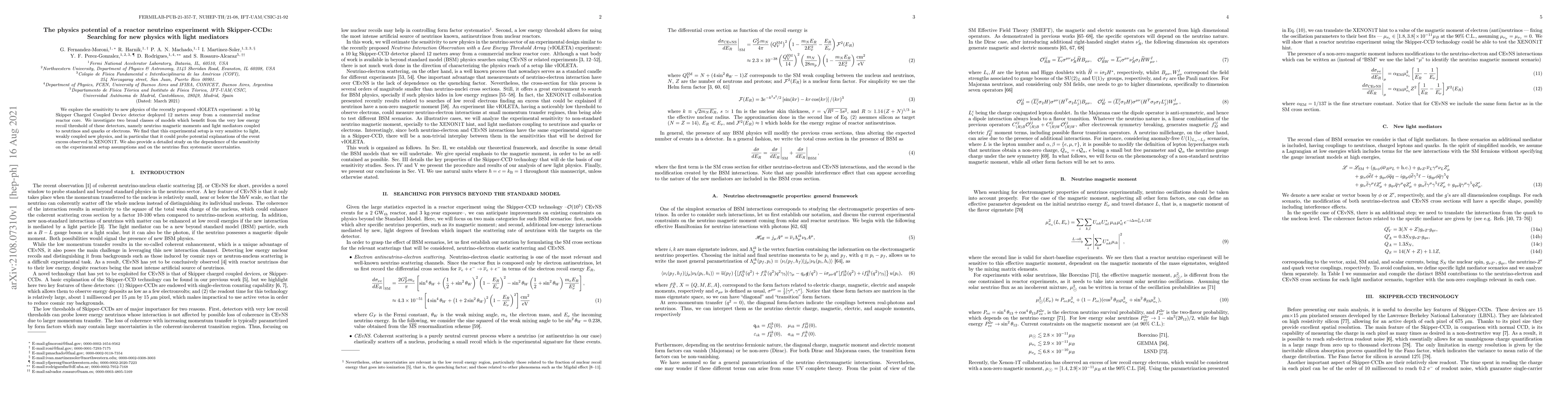Thumbnail for The physics potential of a reactor neutrino experiment with
  Skipper-CCDs: Searching for new physics with light mediators
