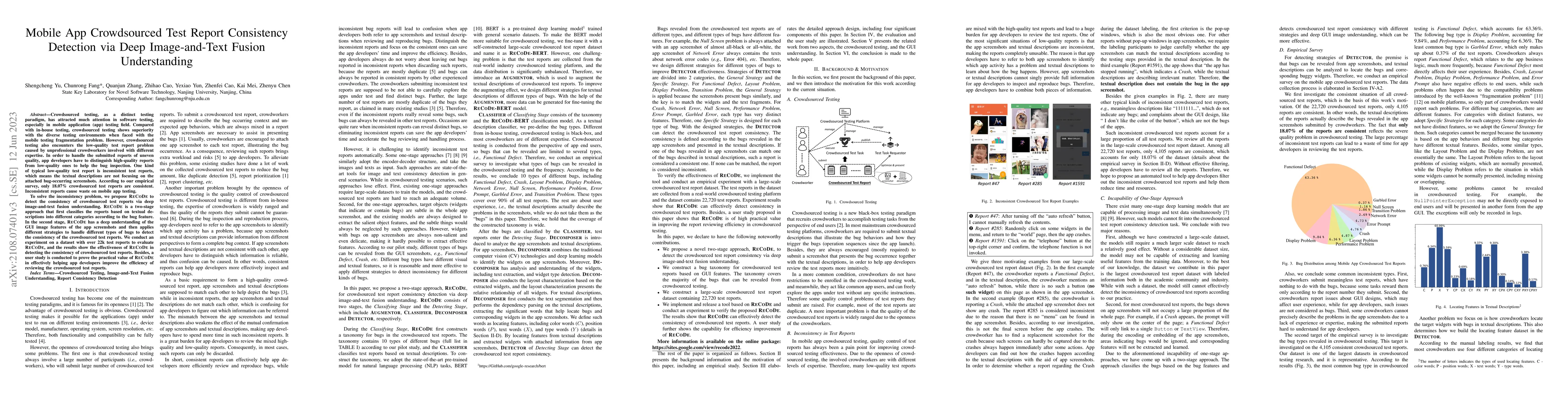 Thumbnail for Mobile App Crowdsourced Test Report Consistency Detection via Deep
  Image-and-Text Fusion Understanding