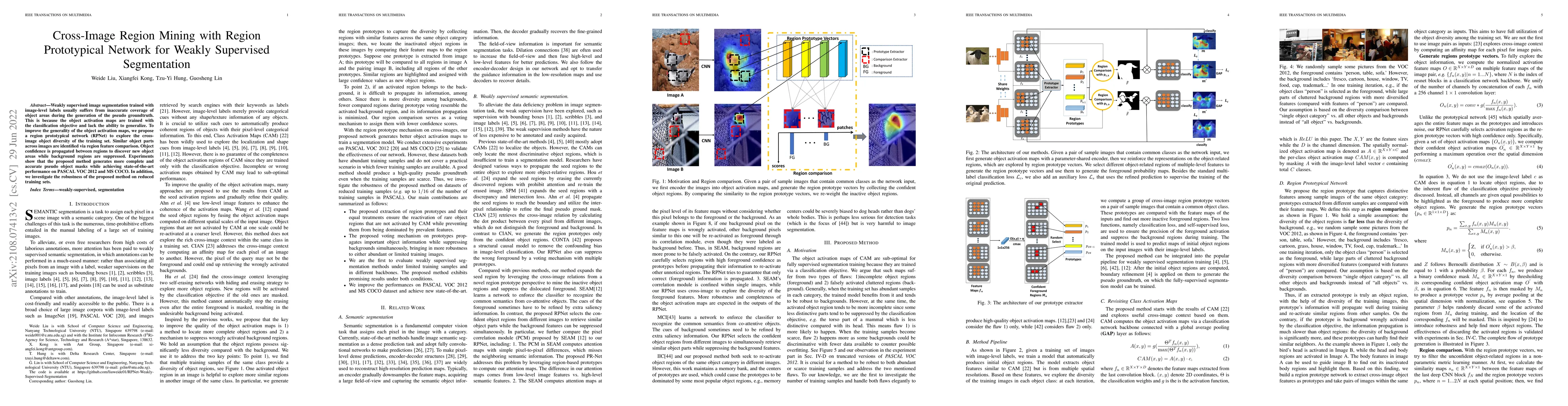 Thumbnail for Cross-Image Region Mining with Region Prototypical Network for Weakly
  Supervised Segmentation
