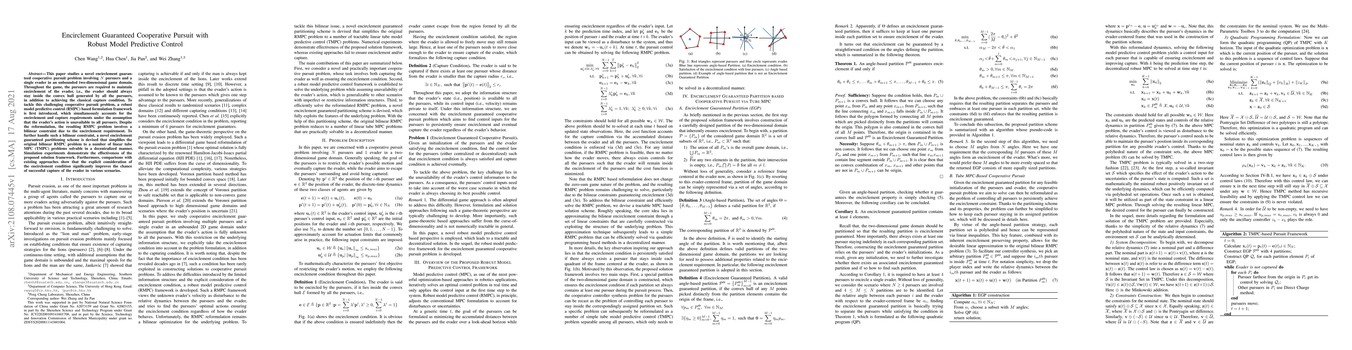 Thumbnail for Encirclement Guaranteed Cooperative Pursuit with Robust Model Predictive
  Control