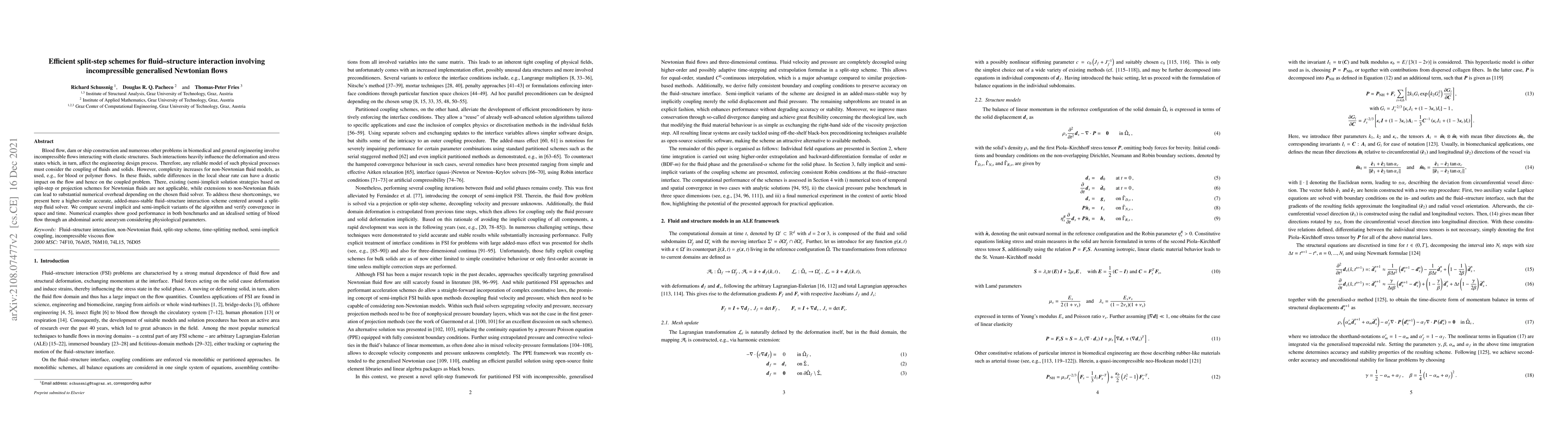 Thumbnail for Efficient split-step schemes for fluid-structure interaction involving
  incompressible generalised Newtonian flows