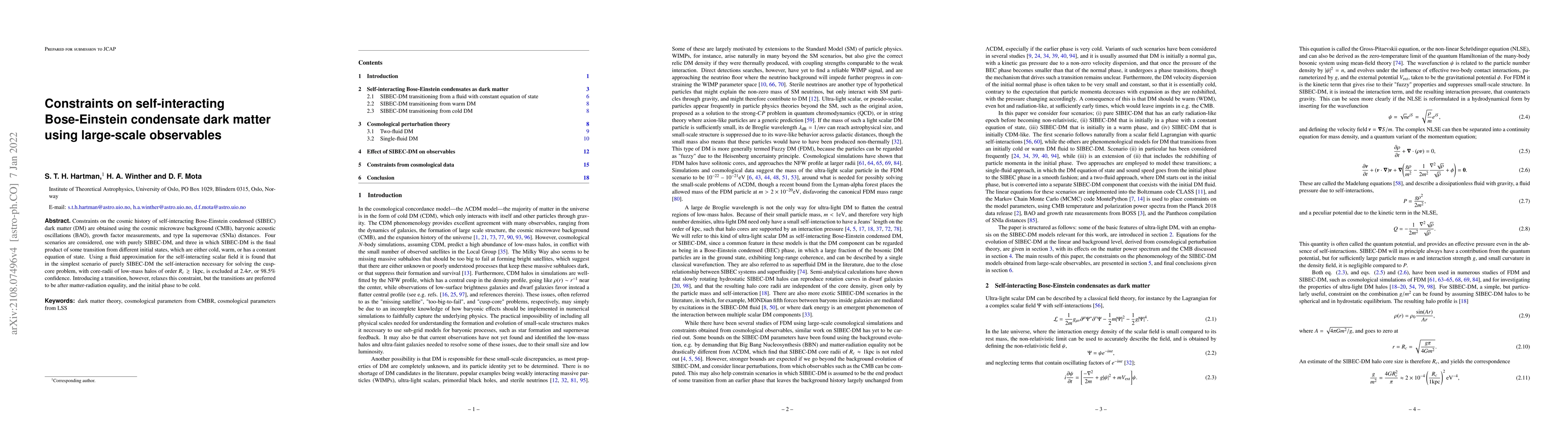 Thumbnail for Constraints on self-interacting Bose-Einstein condensate dark matter
  using large-scale observables