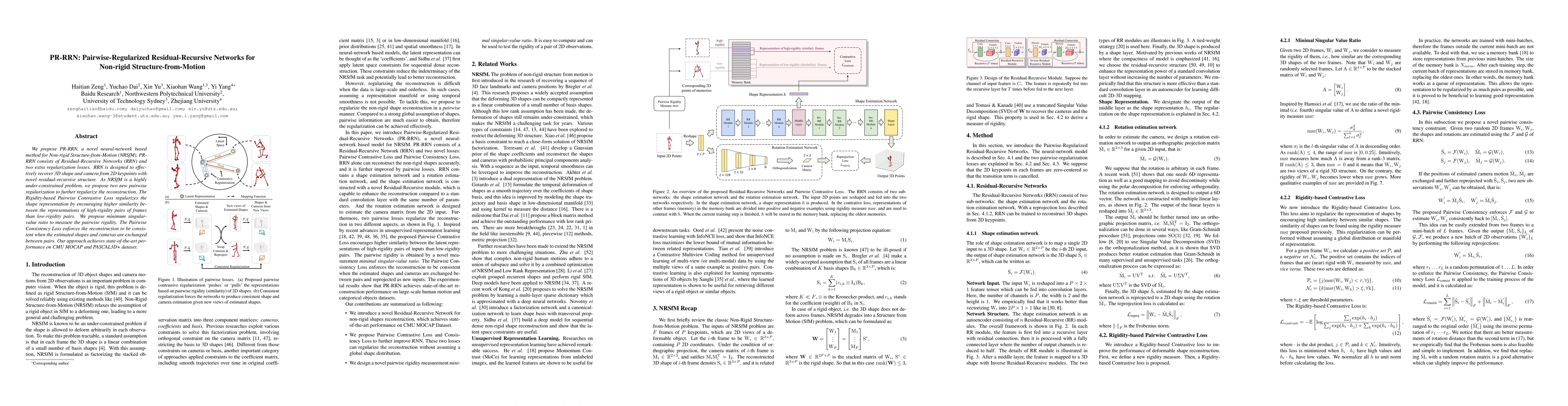 Thumbnail for PR-RRN: Pairwise-Regularized Residual-Recursive Networks for Non-rigid
  Structure-from-Motion