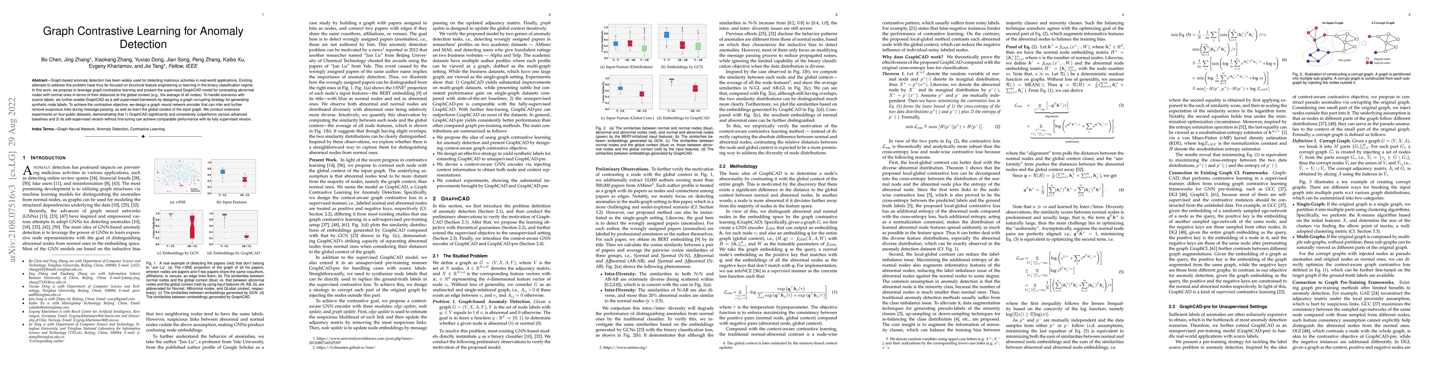 Thumbnail for Graph Contrastive Learning for Anomaly Detection